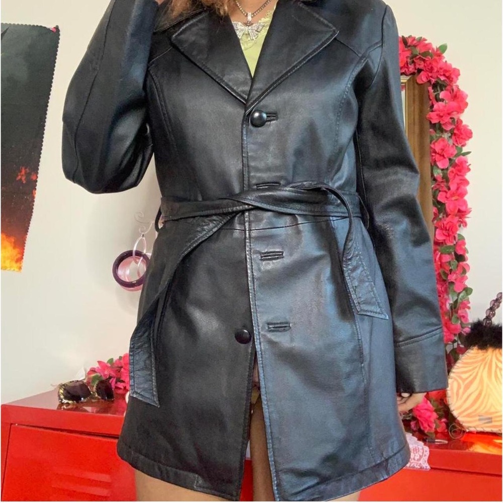 Black leather jacket